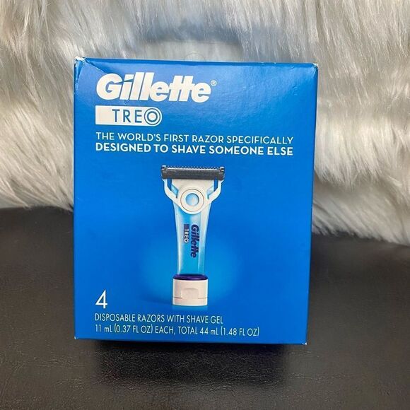 *NEW* Gillette Treo Razor and Shave Gel 0.37 FL OZ 4PK - Picture 1 of 2